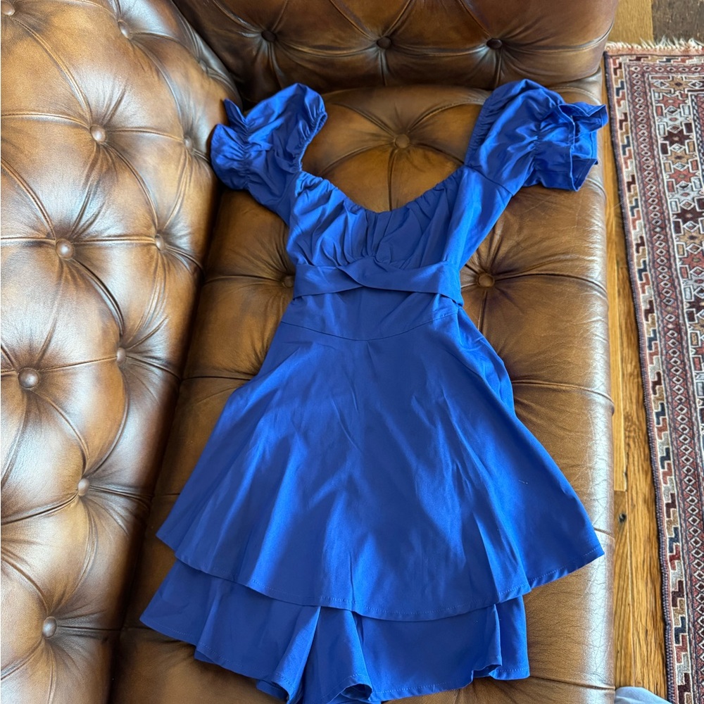 Elegant Blue Skort